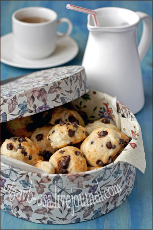 Банановое печенье с шоколадом