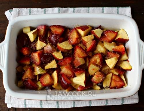 Крамбл овсяный с яблоками. Крамбл с овсяными хлопьями