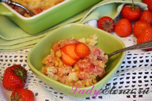 Овсяный крамбл с персиками. Крамбл с клубникой – фото рецепт ягодного крамбла