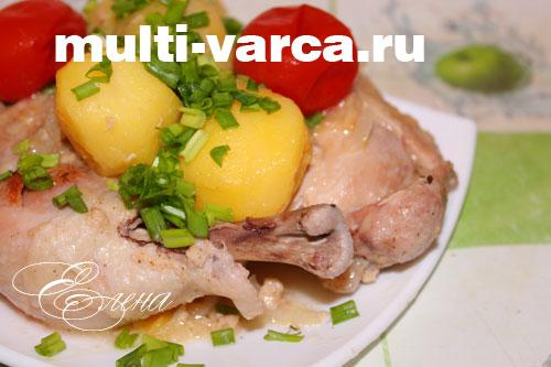 Курица в кефире с картошкой в мультиварке. Запеченная курица в кефире в мультиварке