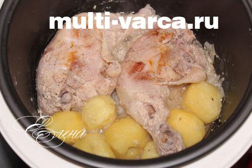 Курица в кефире с картошкой в мультиварке. Запеченная курица в кефире в мультиварке