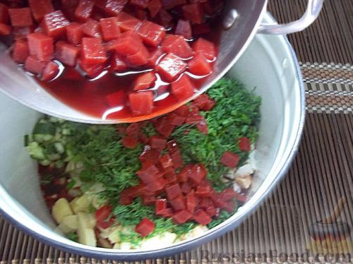 Кефирный суп со свеклой. Рецепт 5: свекольный холодник с мясом на кефире