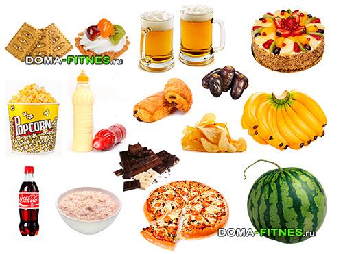 Фитнес и углеводы. Быстрые углеводы — список продуктов, таблица