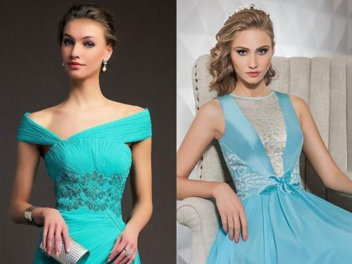 Макияж под бирюзовое платье 01