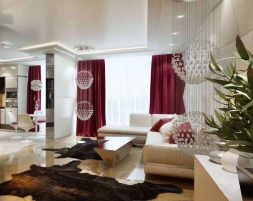 С каким цветом сочетается бордовый в мягкой мебели. Гостиная в бордовых тонах: оптимальные сочетания