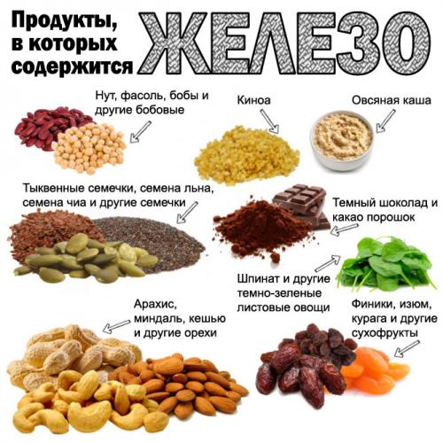 Продукты богатые белком и железом. Продукты, богатые железом - как избавиться от анемии без лекарств