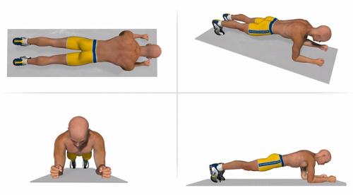 Планка на локтях, какие мышцы работают. Виды упражнения планка