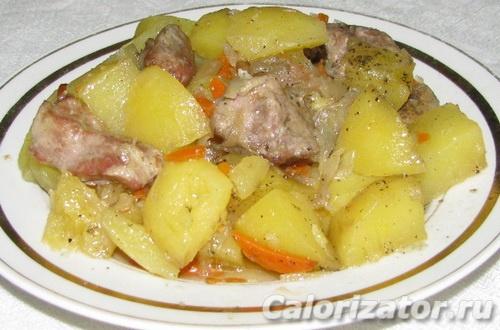 Картофель тушеный кбжу