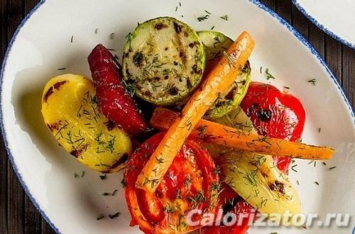 Можно ли готовить БЖУ картофеля в вареном на гриле. Овощи-гриль