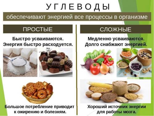 Есть ли различия в содержании углеводов между разными видами одного и того же продукта. Основные виды углеводов